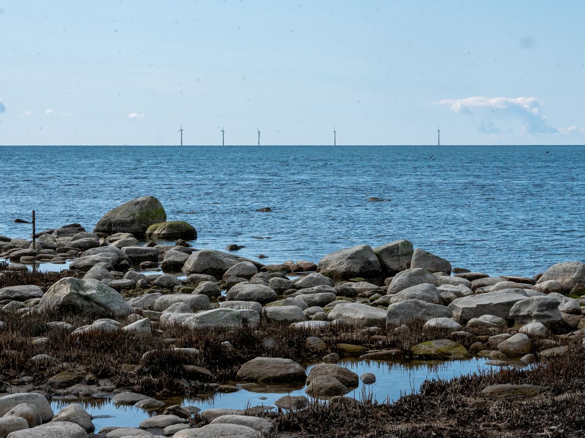 SENI AINUS: Näsuddenist ca 5 km kaugusel seisab oma viie tuulikuga ka Gotlandi seni ainus meretuulepark. Kavandatavad merepargid on juba sadade tuulikutega.