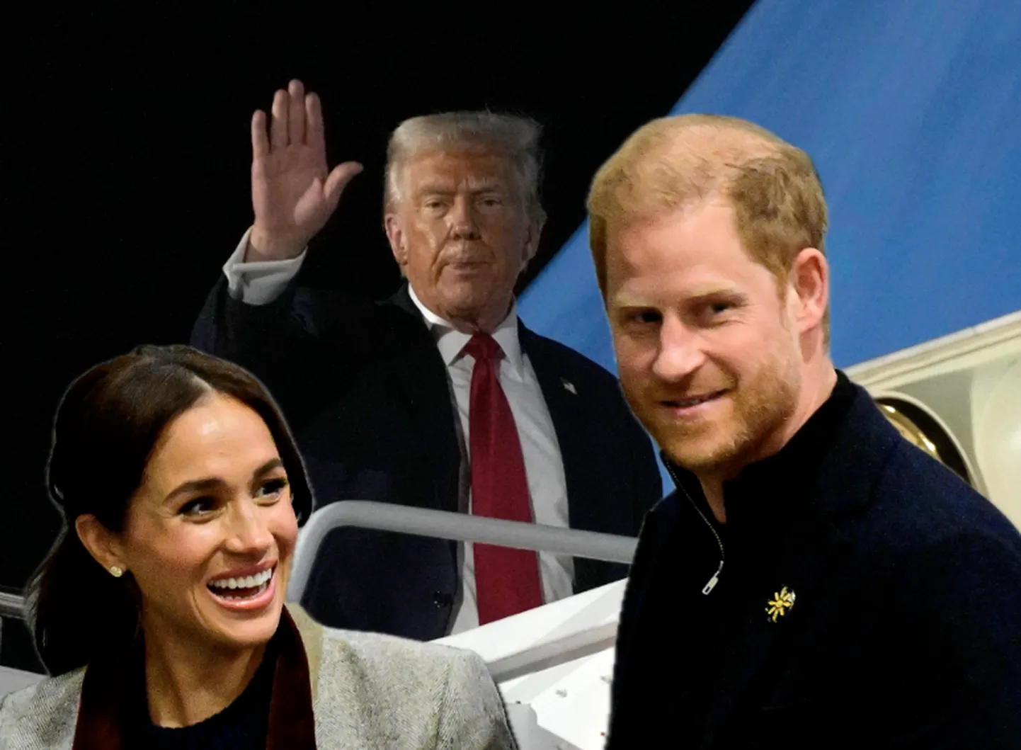 Donald Trump, Prints Harry ja Meghan Markle.