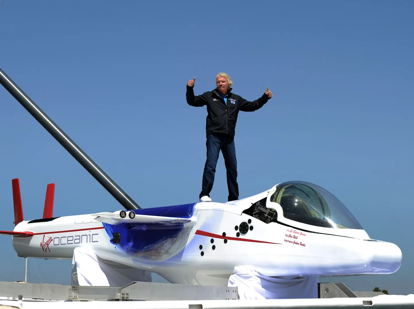 Virgin Groupi omanik Richard Branson koos oma allveelaevaga.