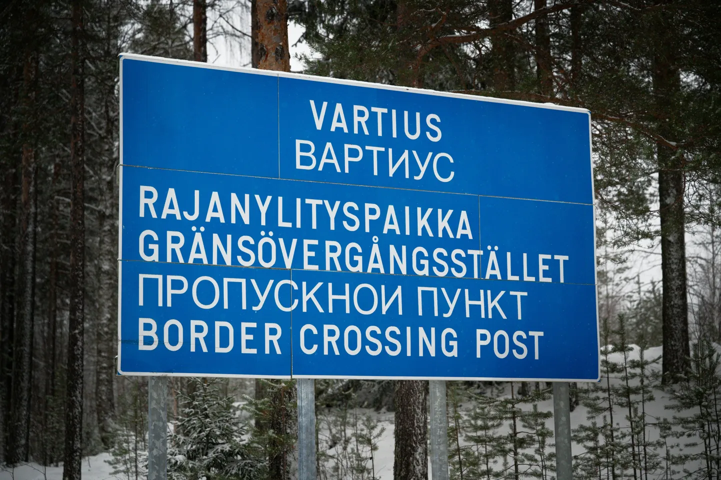 Vartiuse piiripunkt Soome-Vene piiril.