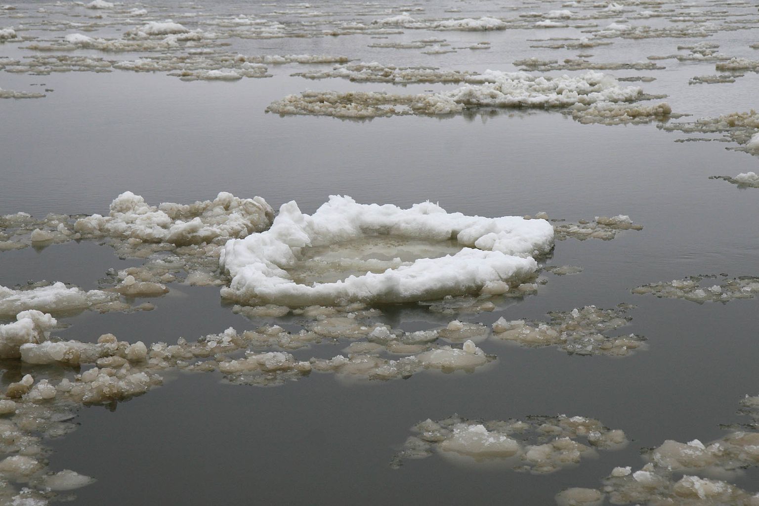 Kevadisele Narva jõele on hapra jää tõttu ohtlik minna.