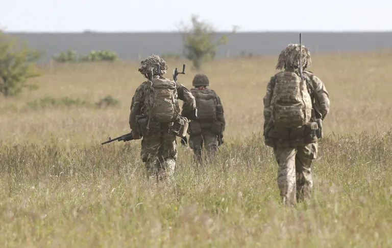 Briti sõdurid Salisbury tasandikul treeningul