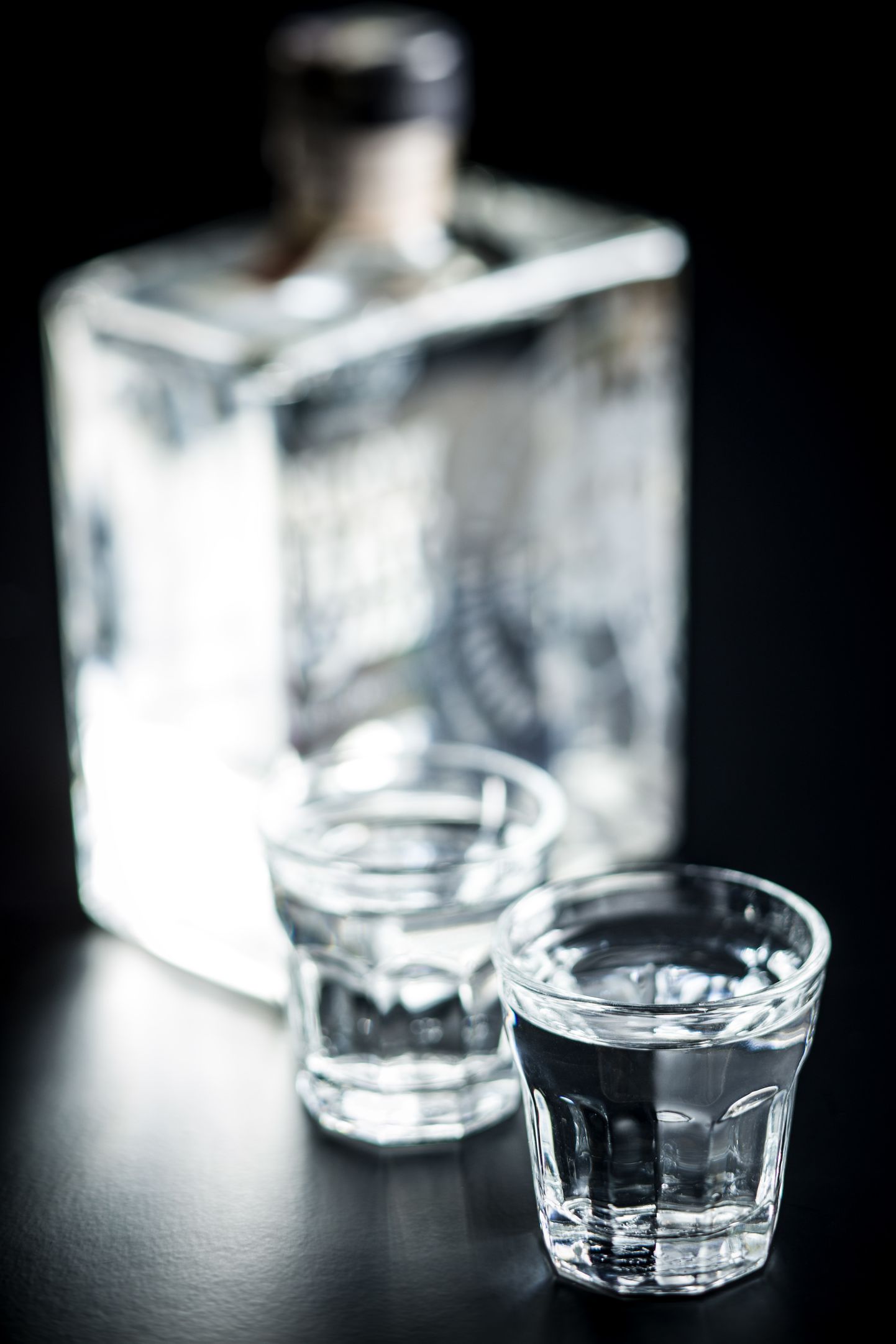 Vodka in shot glass.