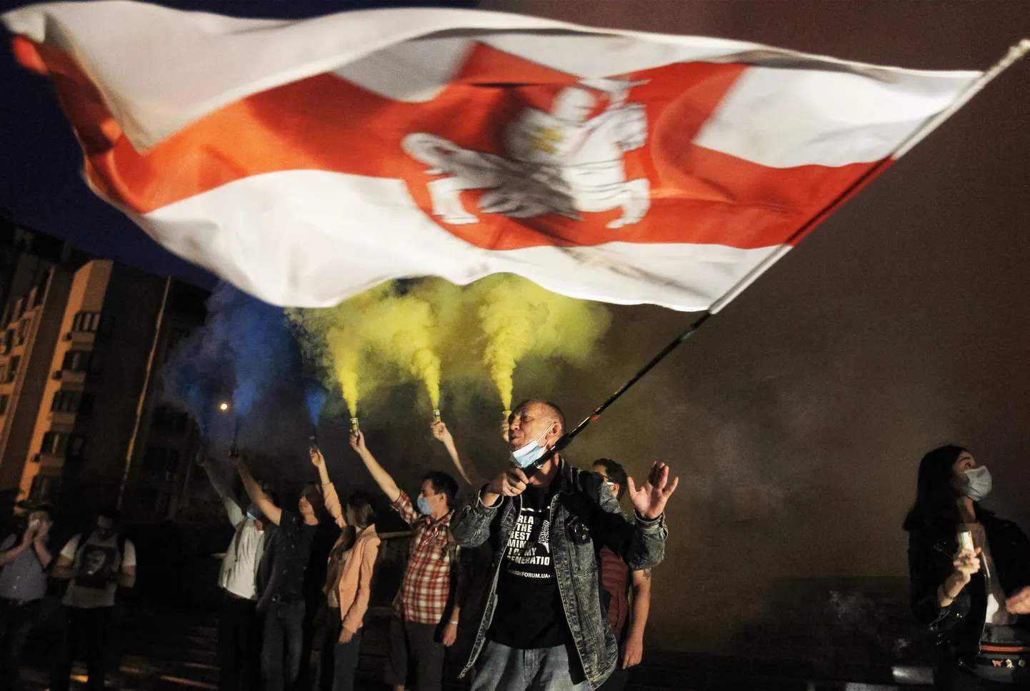 Акция протеста в Белоруссии.