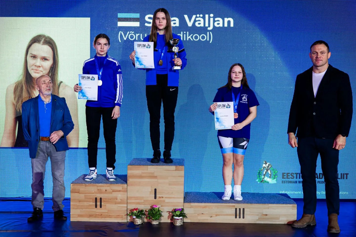 Sara Väljan tõi Võru spordikoolile kulla kuni 58-kilogrammiste võistlejate seas.