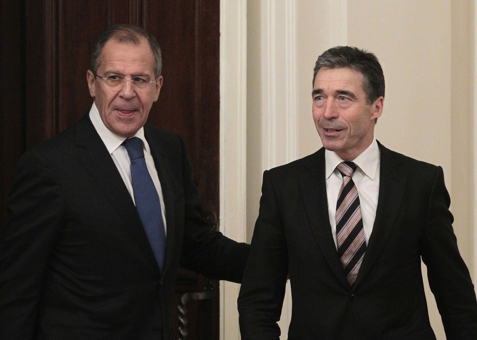Venemaa välisminister Sergei Lavrov ja NATO peasekretär Anders Fogh Rasmussen.