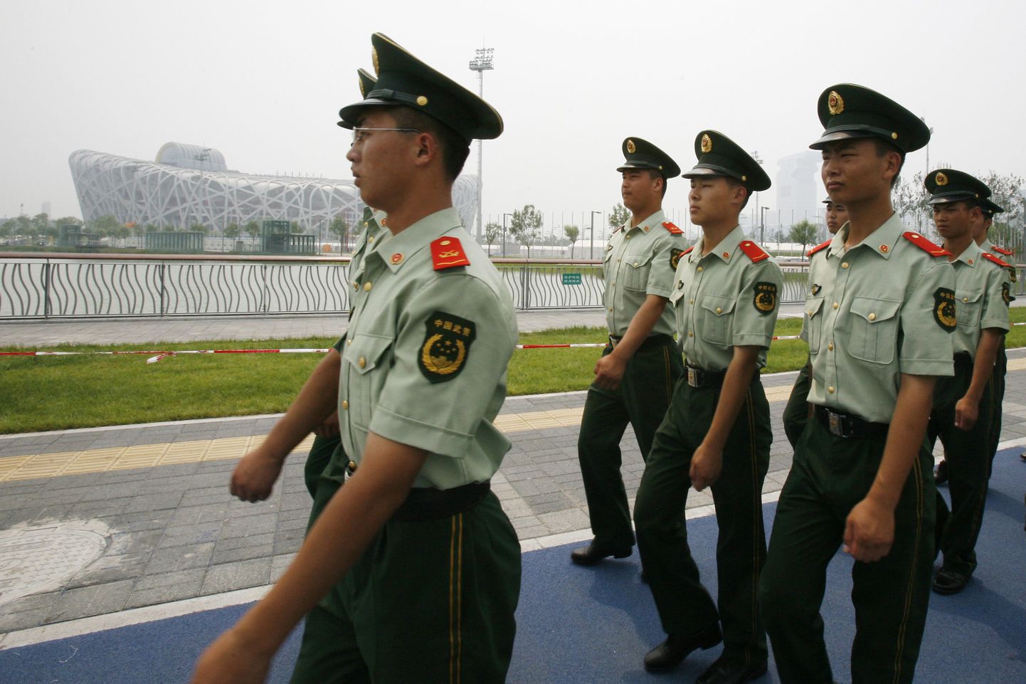 Hiina politsei partullimas Pekingi olümpiastaadioni lähedal