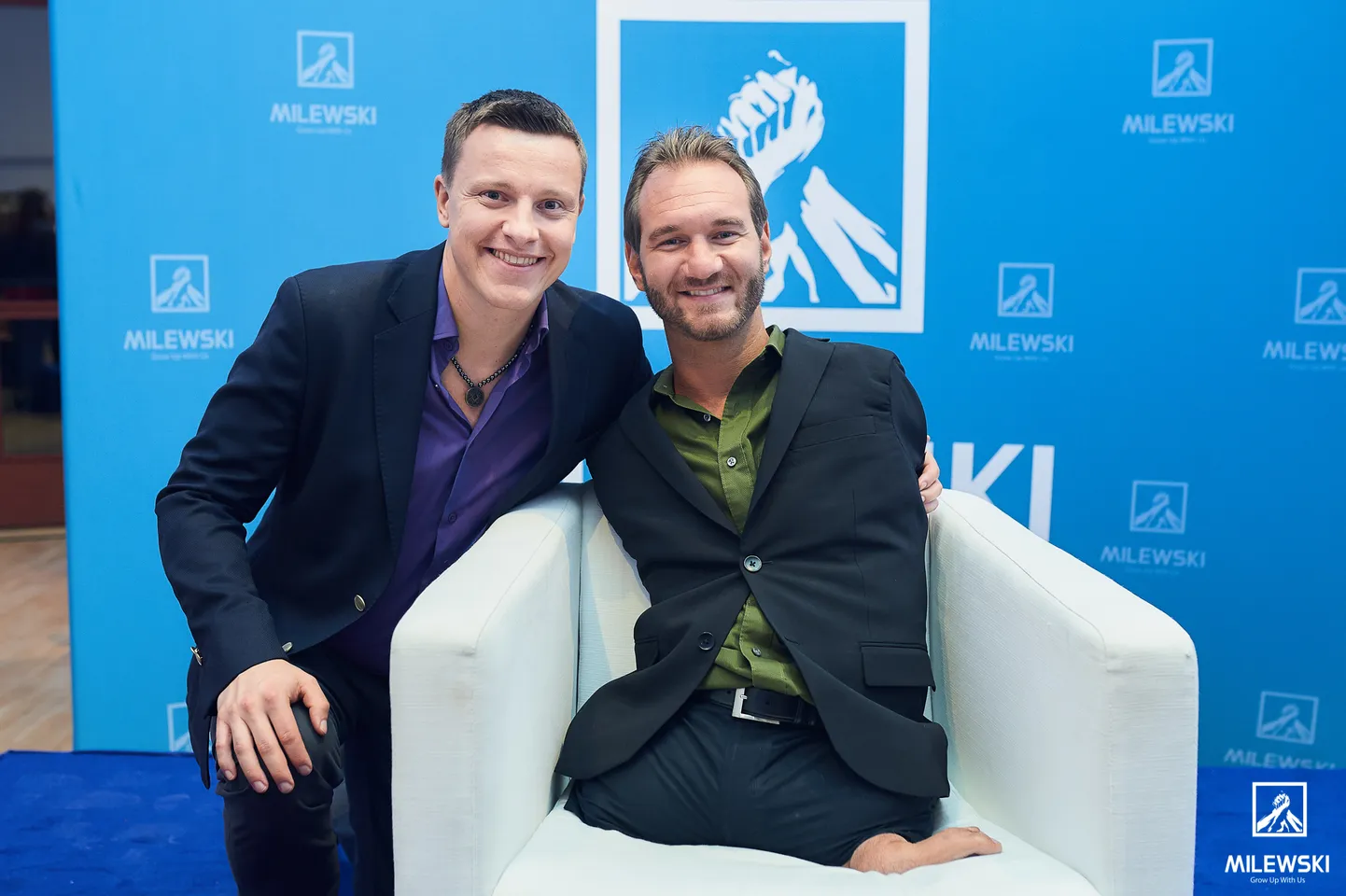 Roland Tokko ja Nick Vujicic.