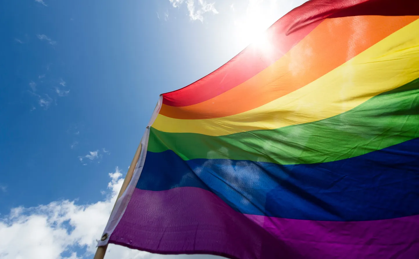 Homoseksuaalide sümboliks saanud vikerkaarelipp.