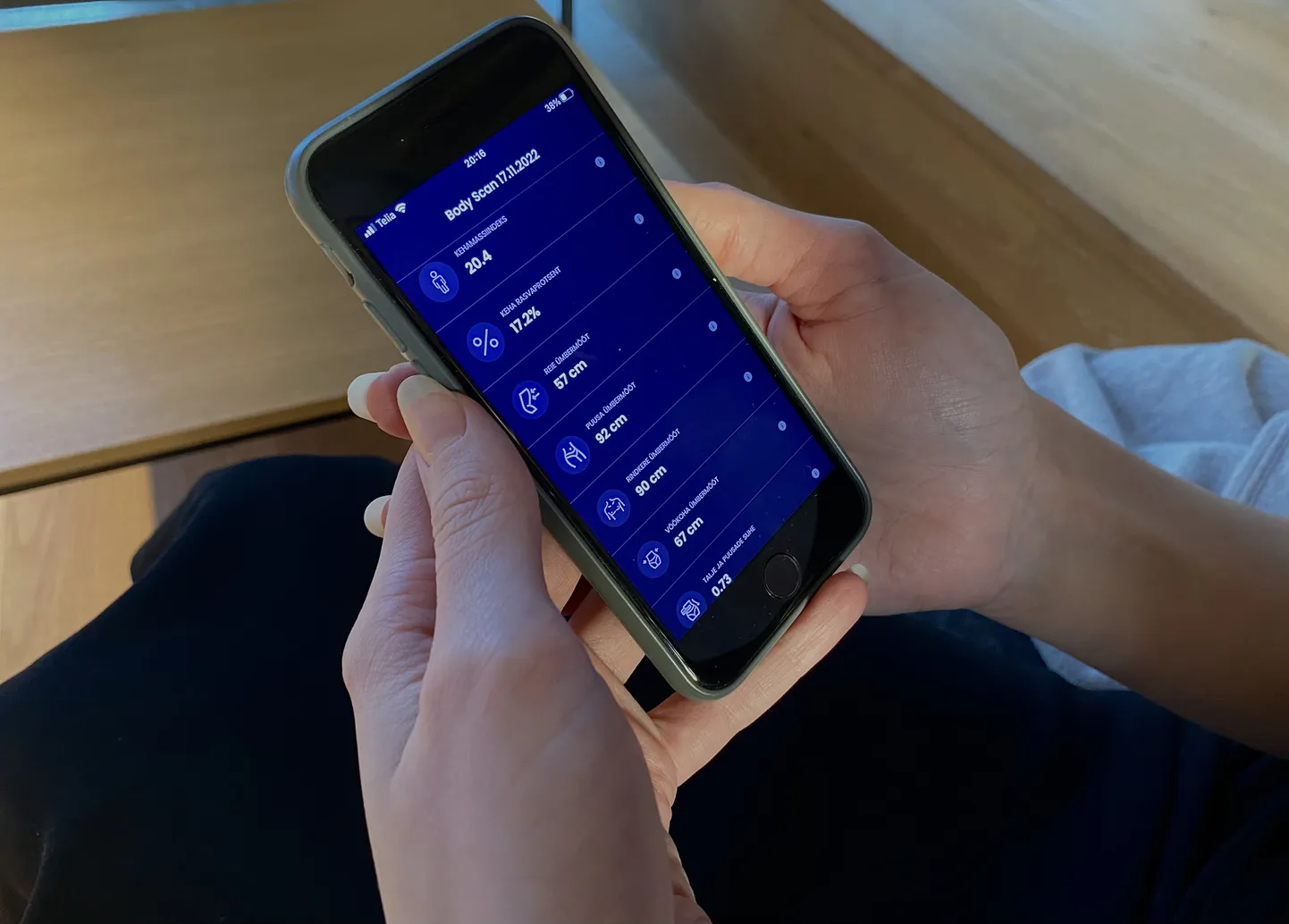 Activate Health rakendus näitab kasutajale tema peamiseid tervisenäitajaid.
