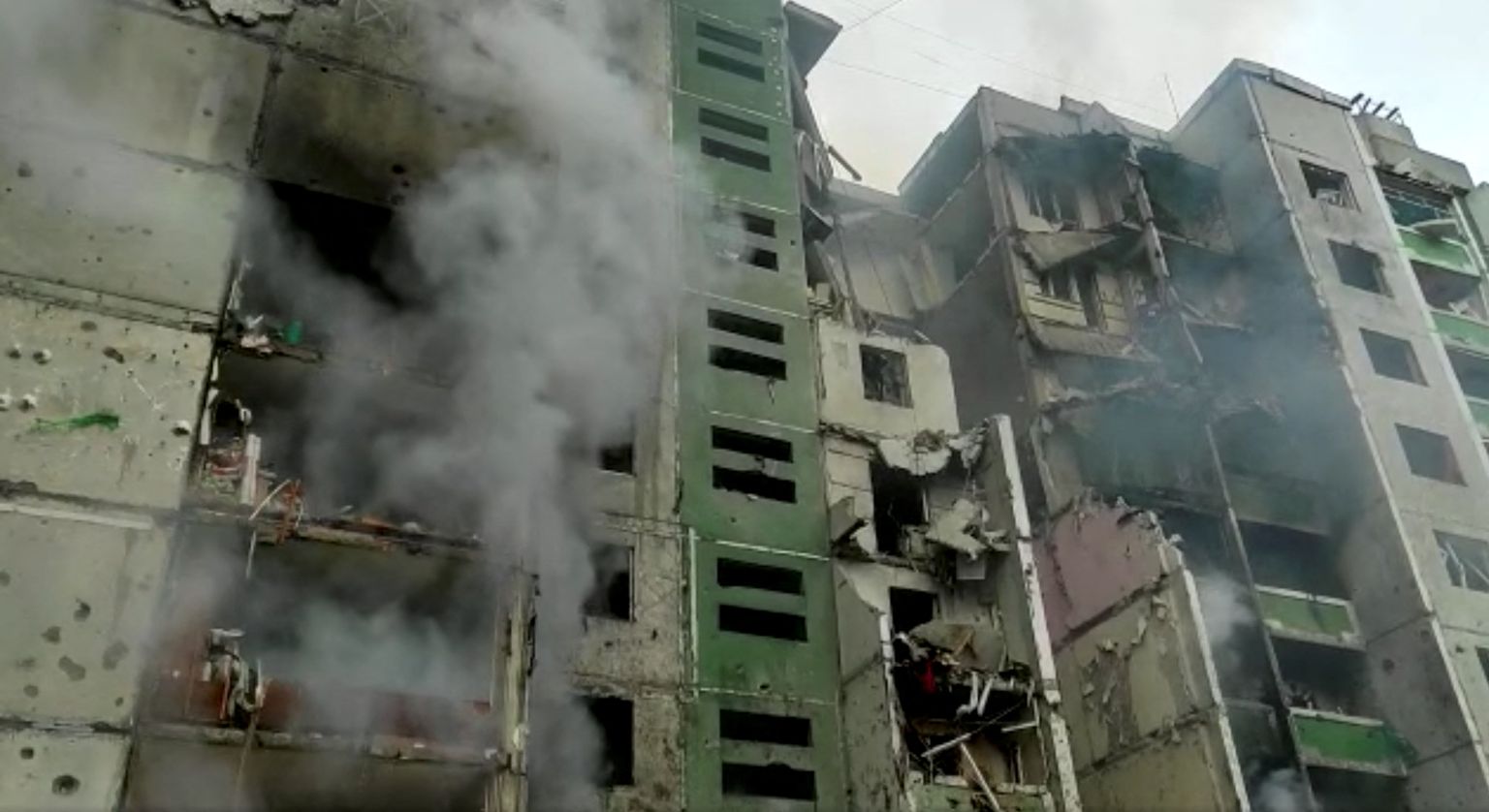 Разрушенный Чернигов. Война в Украине, 2022.