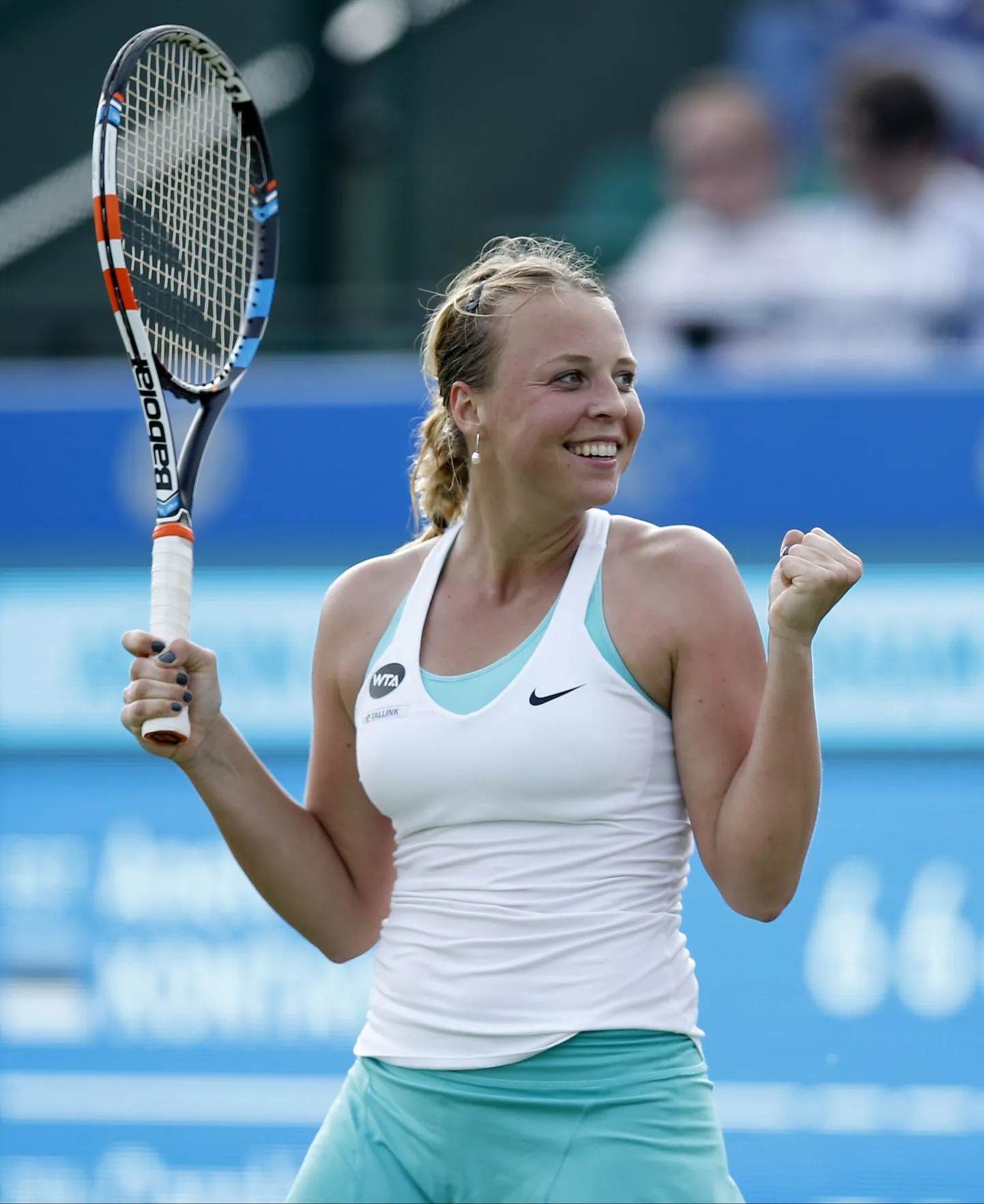 Anett Kontaveit alistas Caroline Wozniacki.