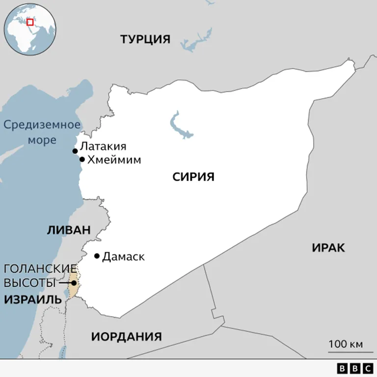 Карта Сирии-