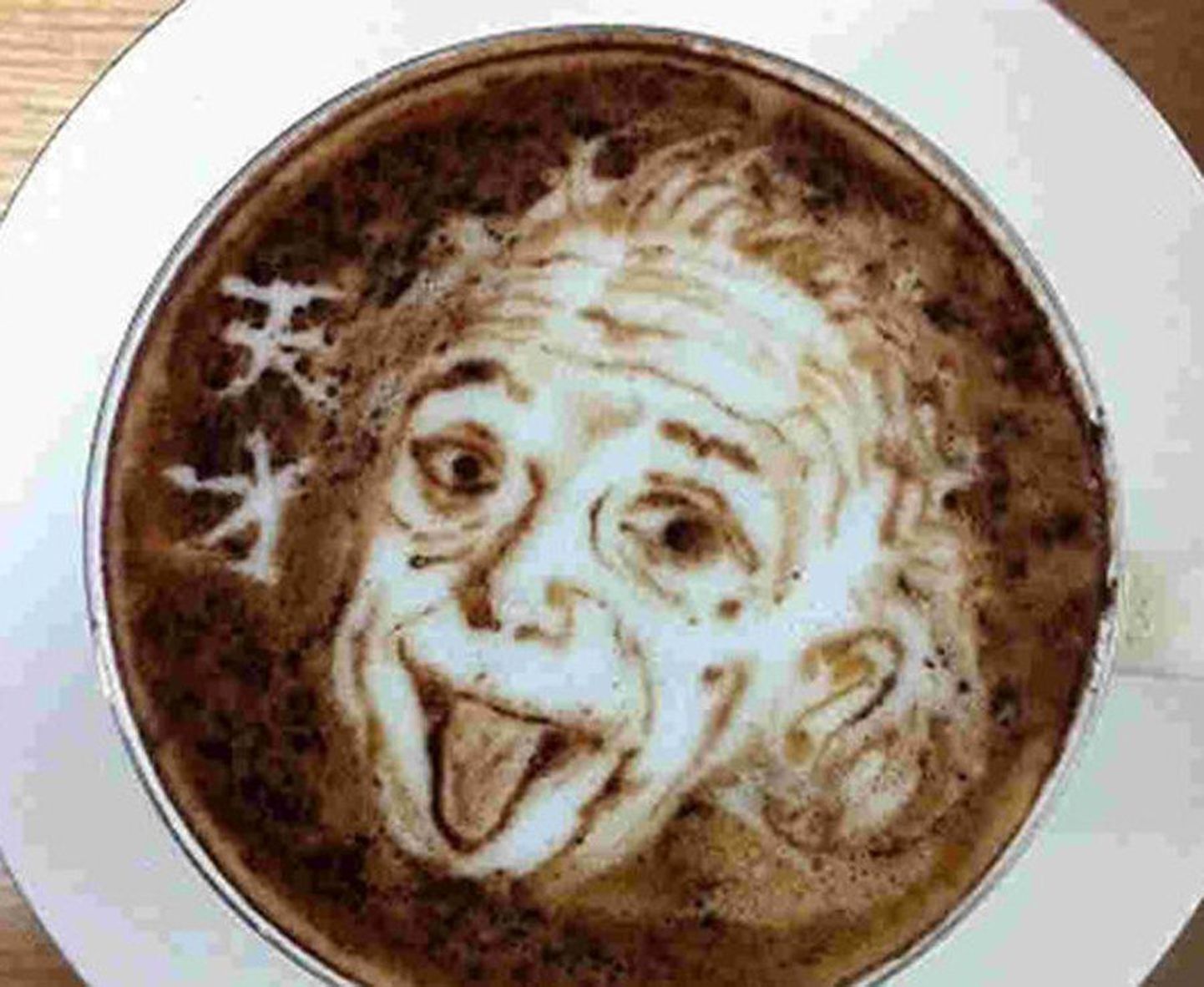 Albert Einstein kohvivahul.