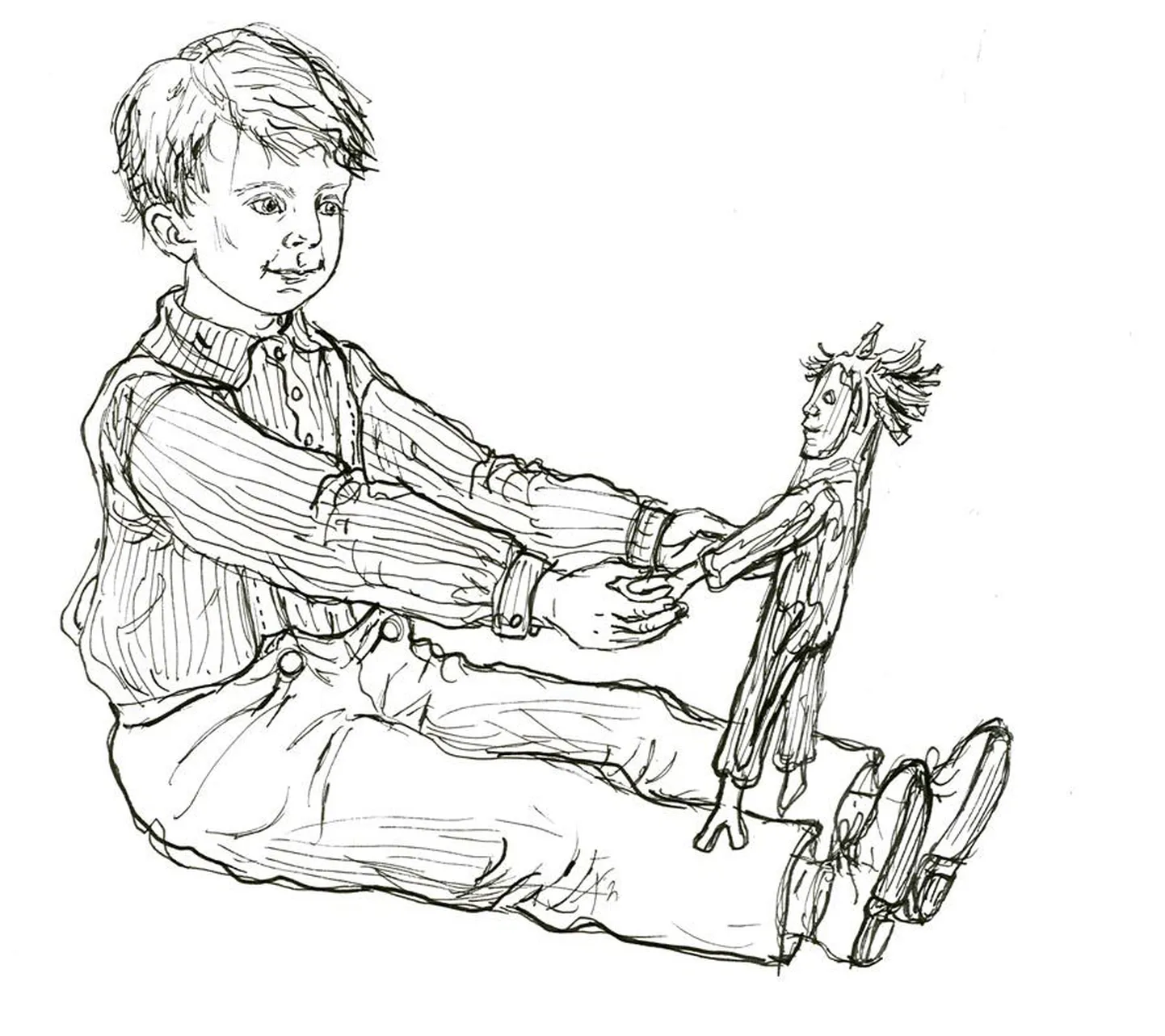 Sellisteks on Mare Hunt joonistanud väikevenna ja tema sõbra Pulksoni.