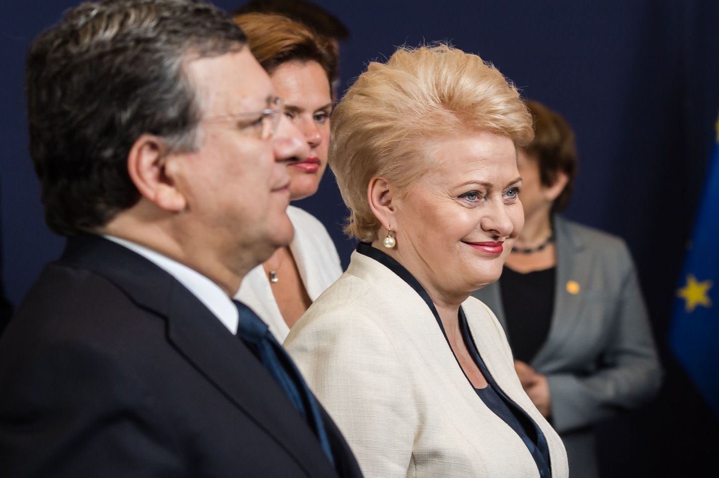 Leedu president Dalia Grybauskaite koos Euroopa Komisjoni presidendi Jose Manuel Barrosoga.