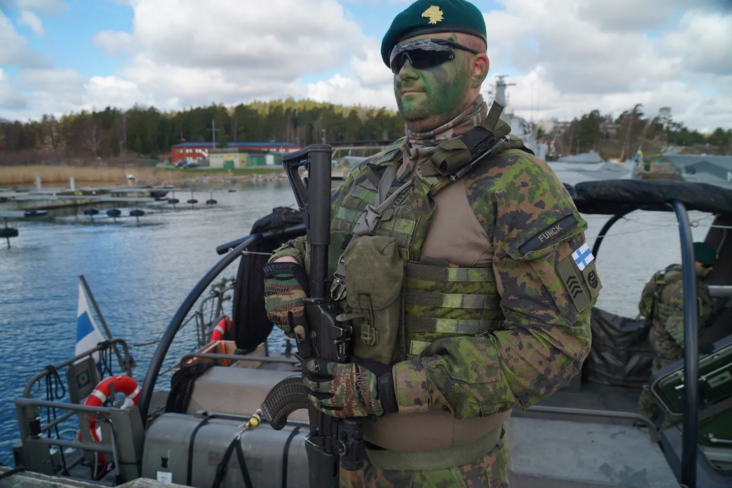 Soome sõdur NATO õppustel, 28. aprill 2023. a.