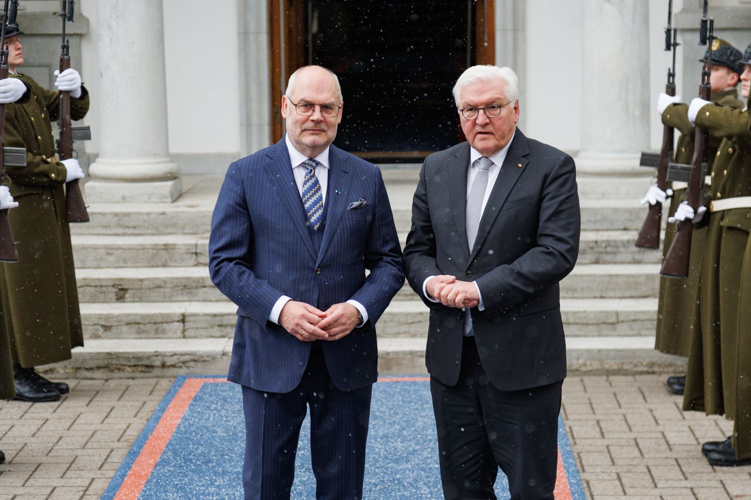 Eesti presidendi Alar Karise ja Saksamaa presidendi Frank-Walter Steinmeieri kohtumine ning ühine pressikonverents Kadriorus.