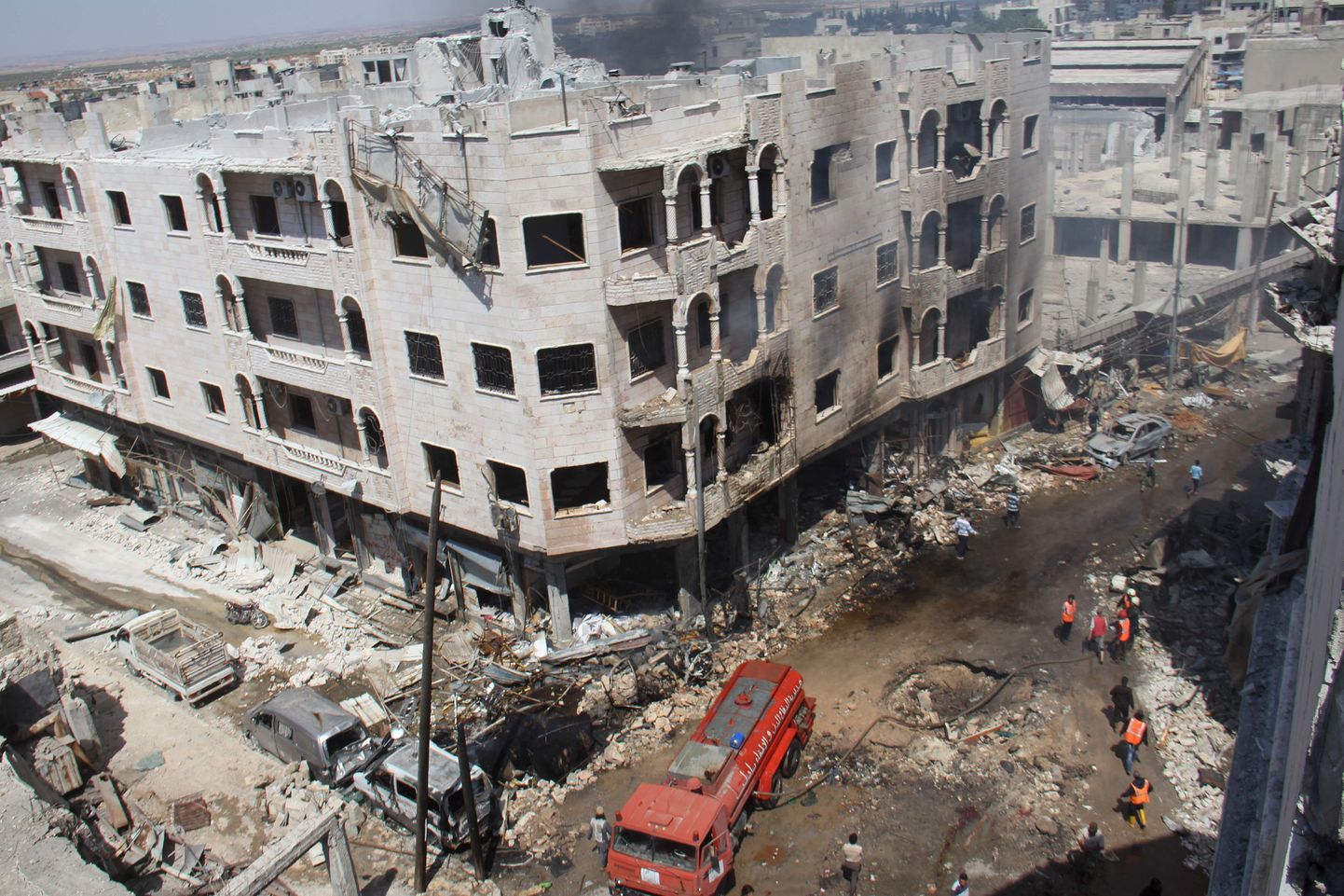 Idlibi linn õhurünnaku järel.