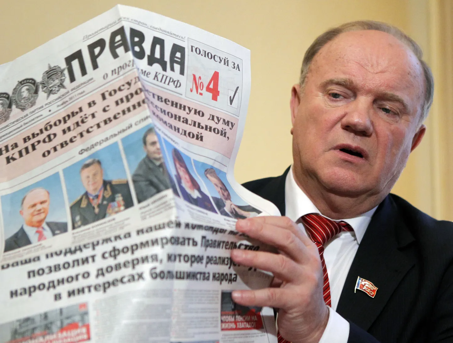 Vene kommunistliku partei liider Gennadi Zjuganov.