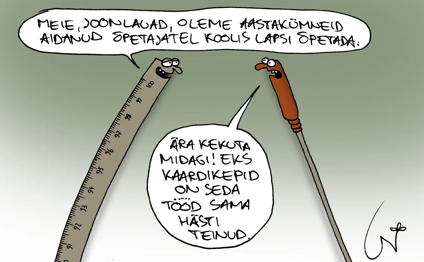 Urmas Nemvalts joonistab.
