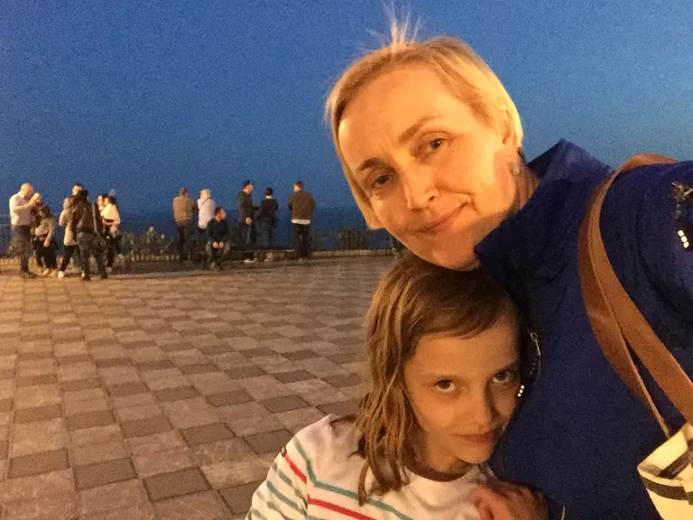 Tütar Selenaga (9) Itaalias koolivaheaja reisil.