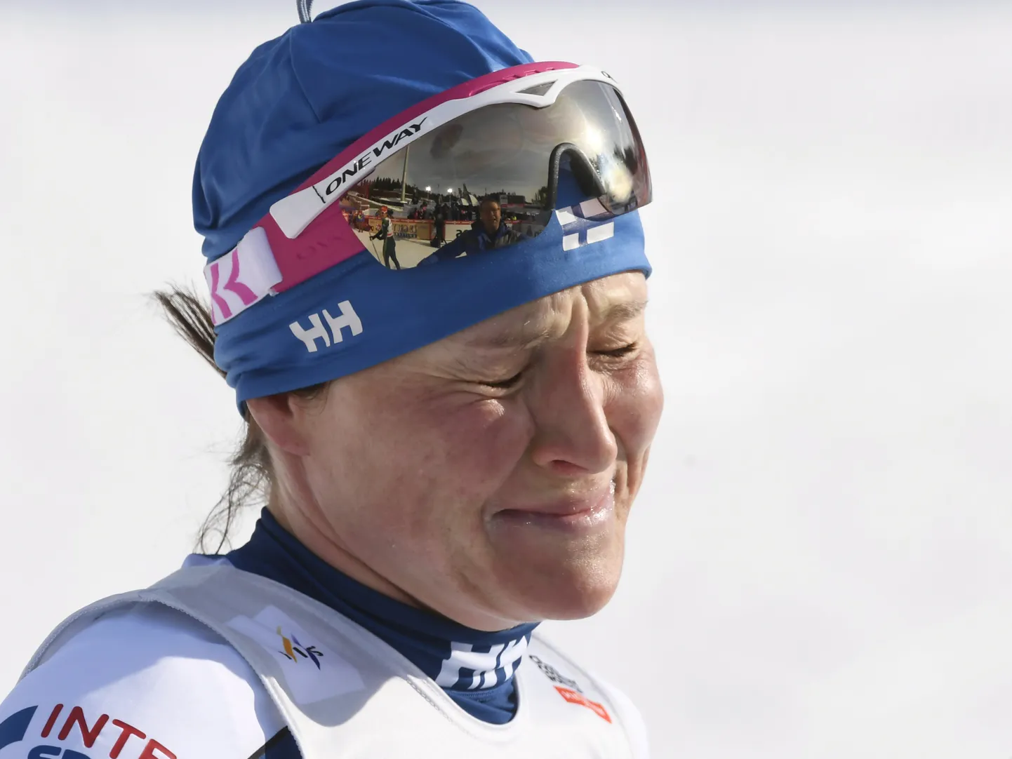 Aino-Kaisa Saarinen puhkes pärast eilse võistluse finišit nutma, sest see oli tema viimane MK-võistlus kodupubliku ees.