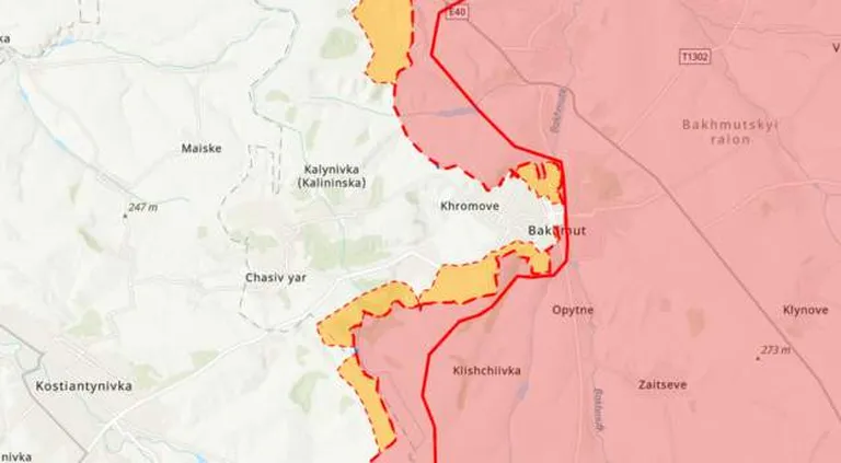 Карта Бахмута