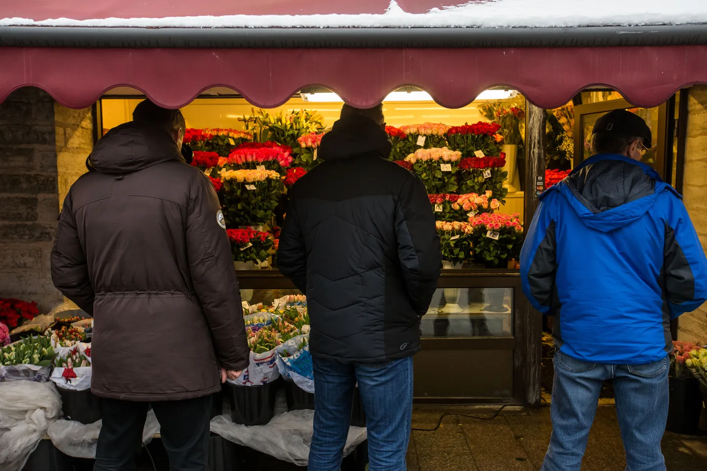 Naistepäevahommik lilleturul Tallinna kesklinnas.