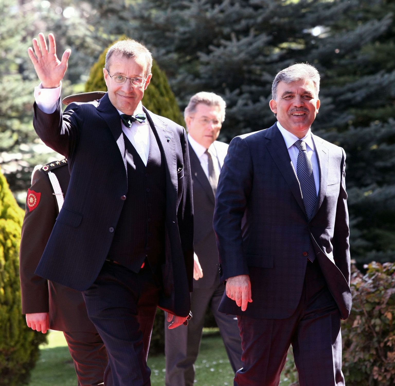 President Toomas Hendrik Ilvest tervitas Türgi visiidil sealse riigipea Abdullah Gül.