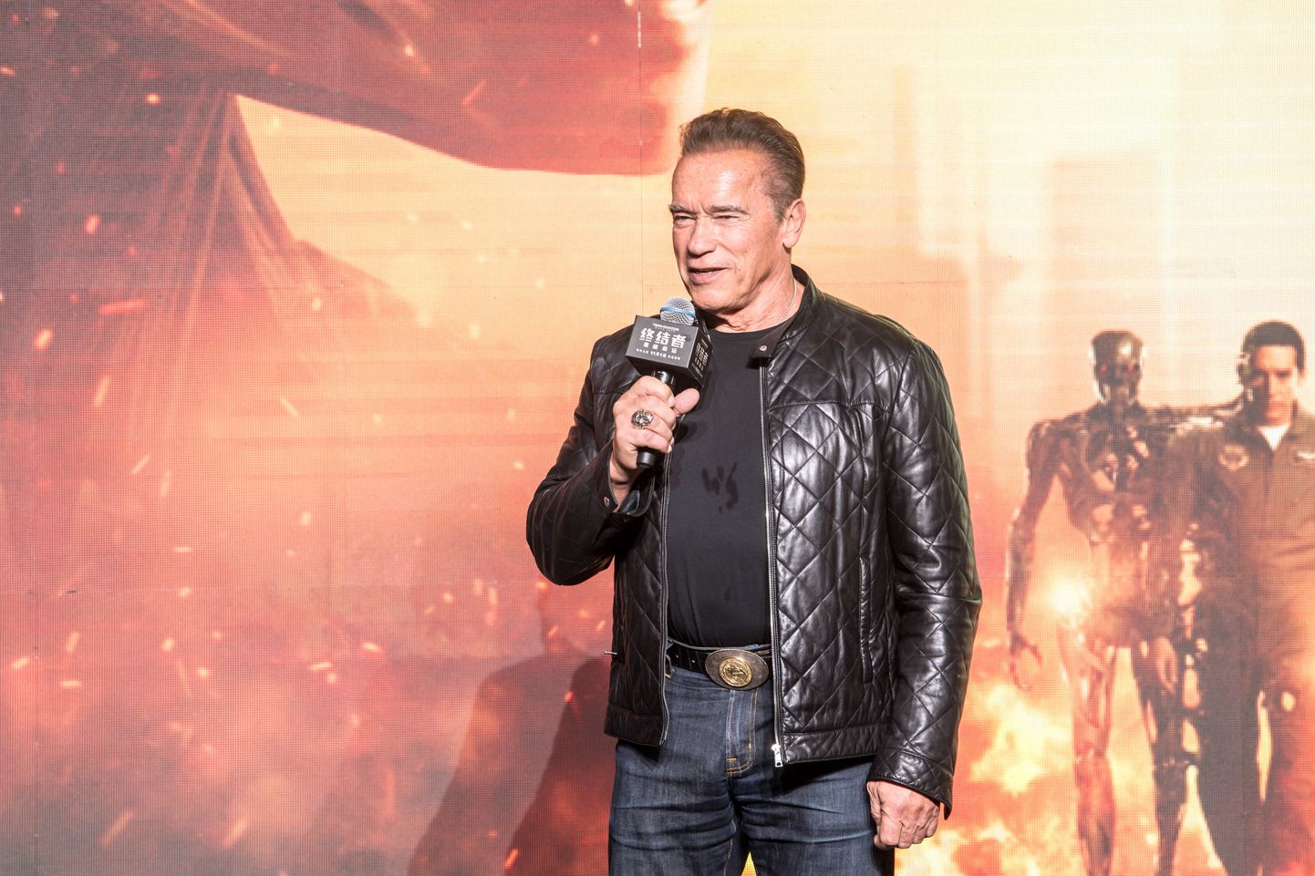 Arnold Schwarzenegger esitles oktoobris 2019 filmi «Terminator: Dark Fate» Hiinas Pekingis