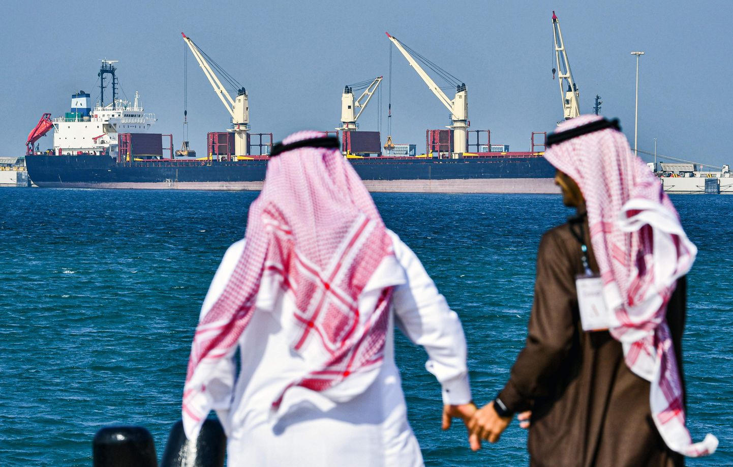 Naftatanker Ras al-Khairi sadamas, Saudi Araabia.