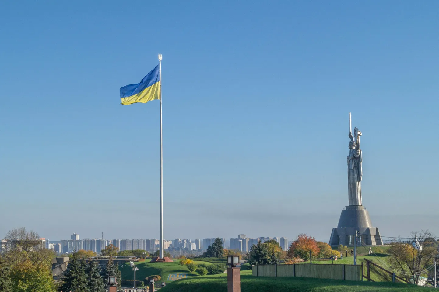 Ukraina lipp Kiievis.