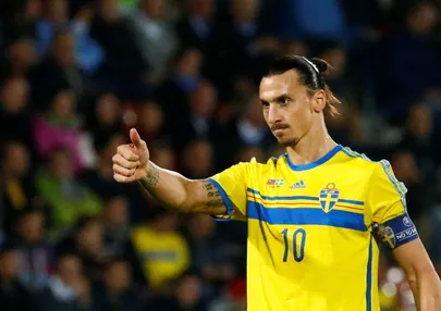Rootsi jalgpallikoondise staar Zlatan Ibrahimovic. Foto: