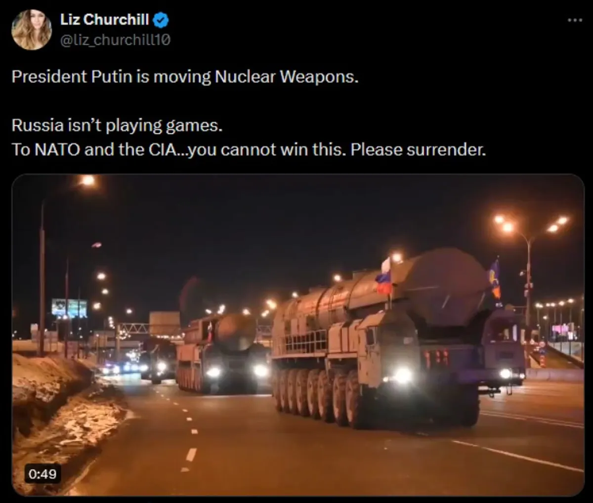 Canadian conspiracy theorist and social media personality, @liz_churchill10 is best-known for spreading conspiracy theories, and for promoting pro-Kremlin narratives on social media.