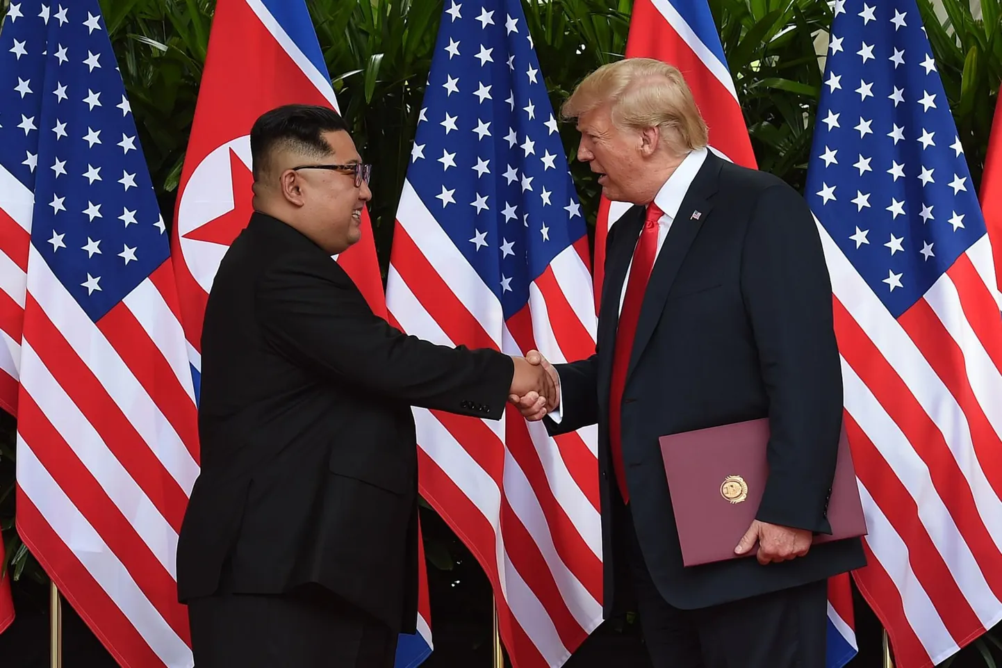 Kim Jong-un ja Donald Trump.