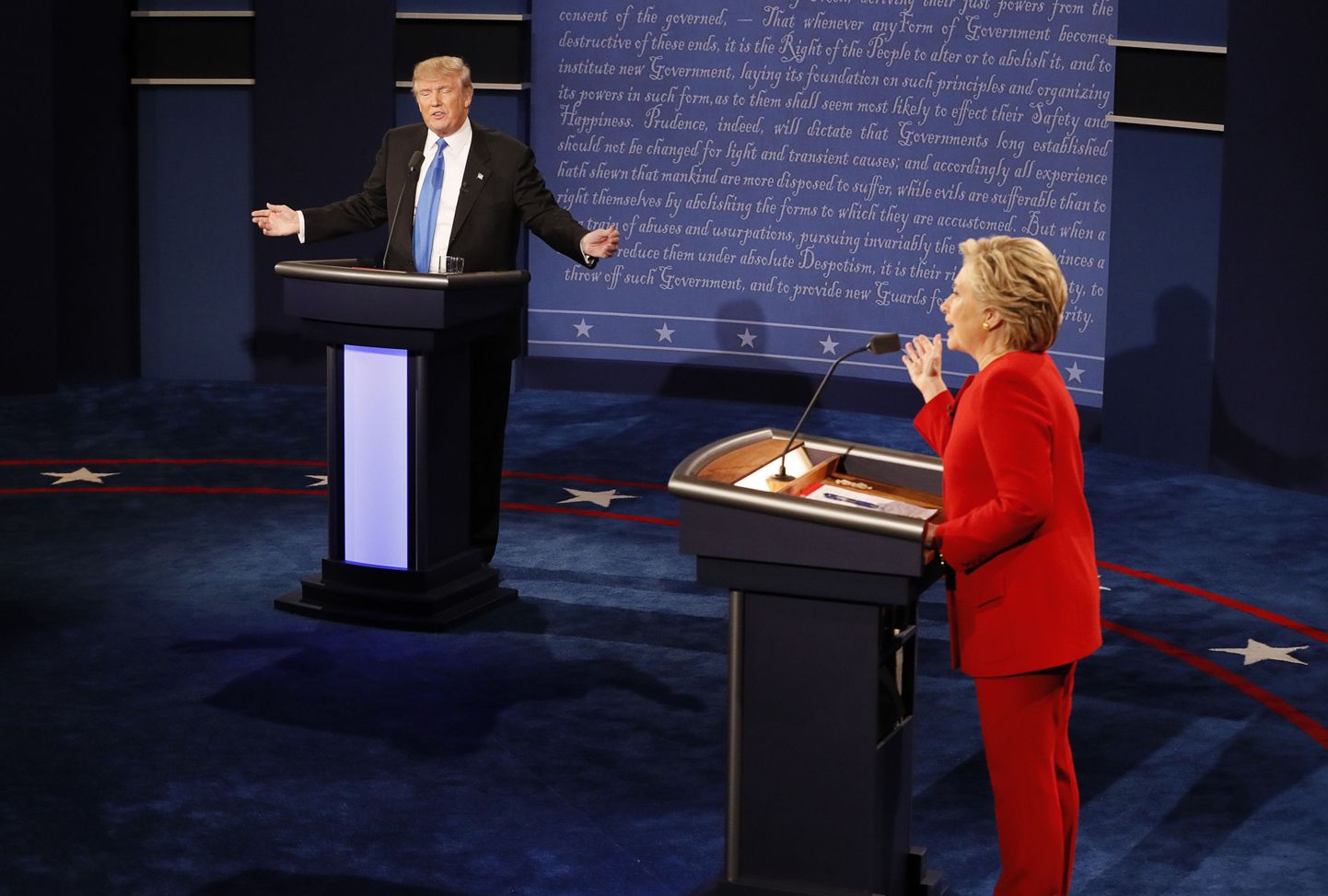 Donald Trump ja Hillary Clinton esimese teledebati ajal 26. septembril