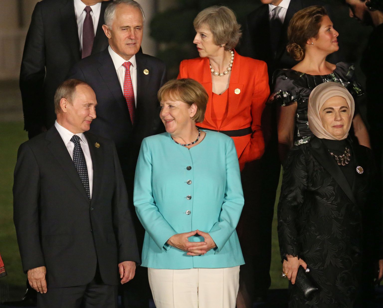 Angela Merkel, Theresa May ja Vladimir Putin G20 tippkohtumisel tänavu aprillis.