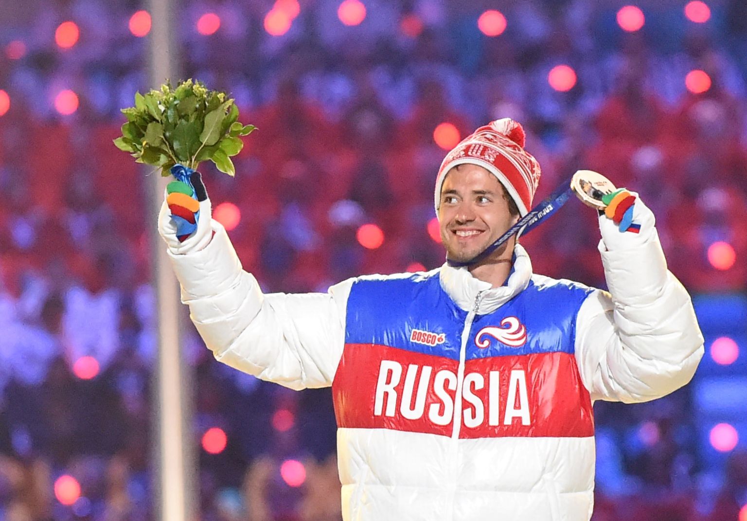Ilja Tšernoussov 2014. aasta Sotši olümpia poodiumil.