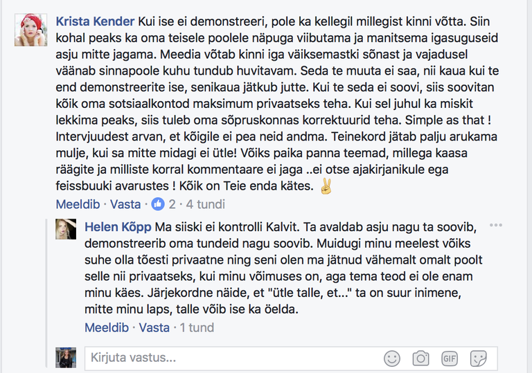 Kalvi-Kalle ja Helen Facebookis / facebook