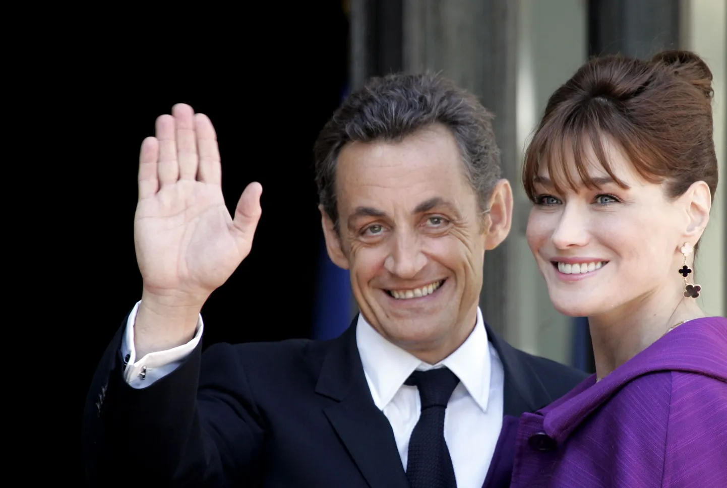 Prantsusmaa president Nicolas Sarkozy koos abikaasa Carla Bruni-Sarkozyga