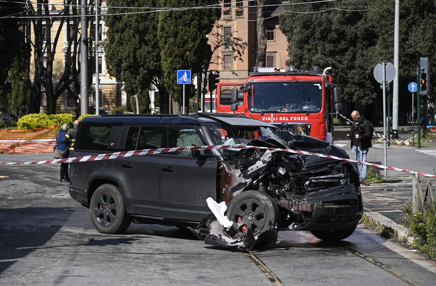 Ciro Immobile avarii Roma tänavatel.