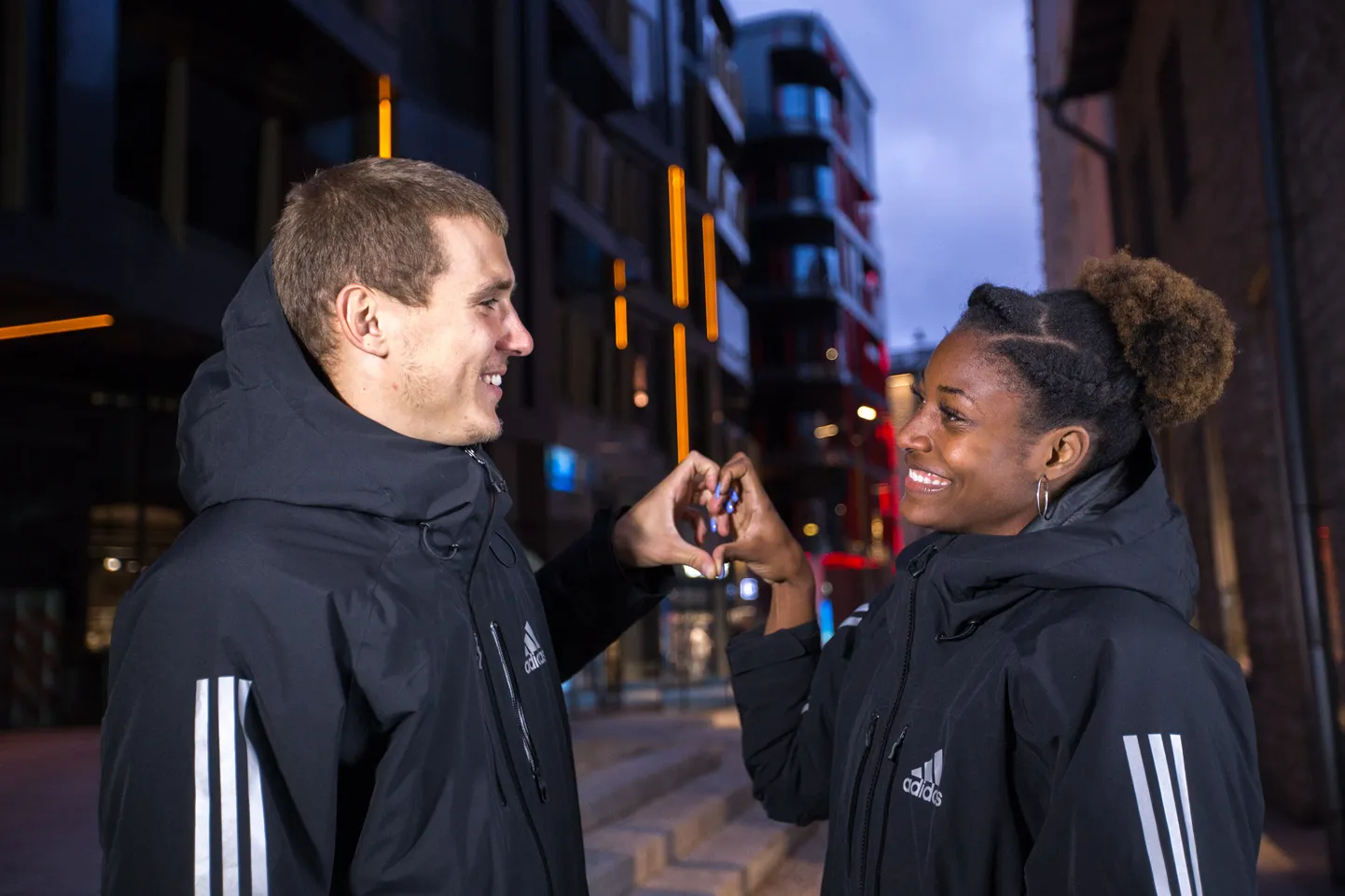 Maicel Uibo ja tema abikaasa Shaunae Miller-Uibo.