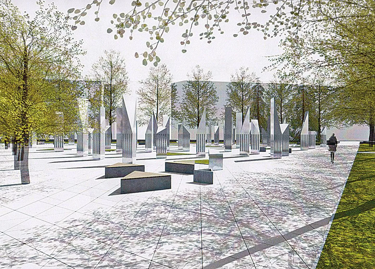 Koit Ojaliiva ja Kuu OÜ projekt «Mälutulbad». Tulpadele on jäädvustatud kommunismiohvrite nimed, üks kolme tahuga tulp mahutab umbes 2000 nime.