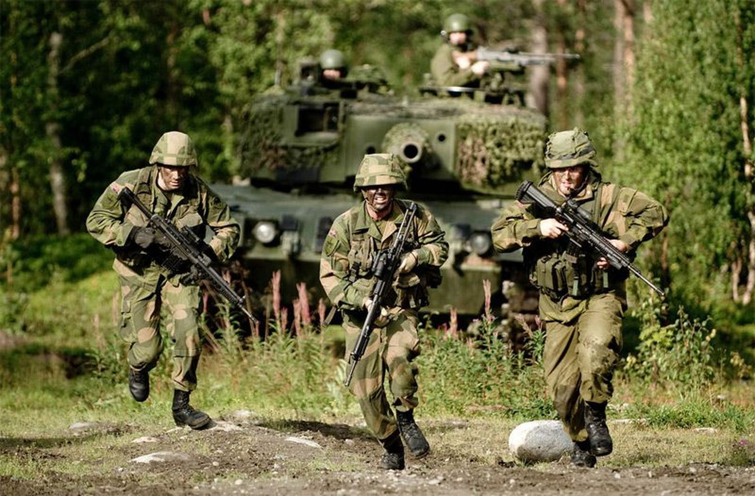 Norra sõdurid õppustel.