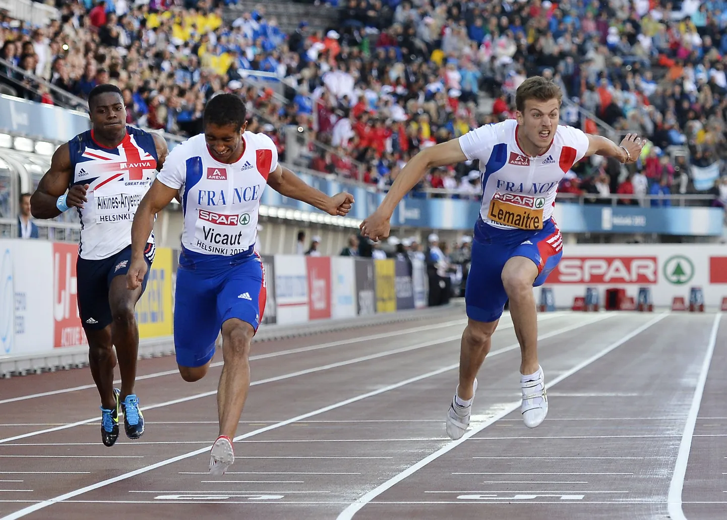Christophe Lemaitre (paremal) tuli Euroopa meistriks.