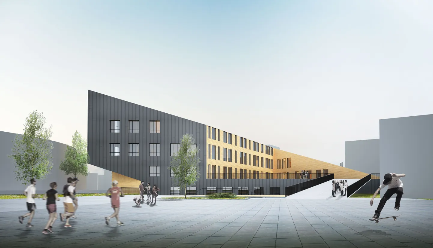 К лету 2022 года в Йыхви должно появиться такое новое школьное здание.