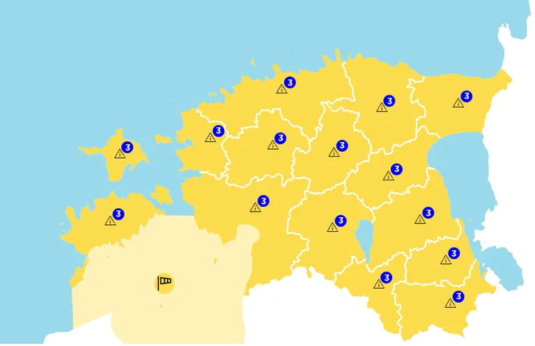 Keskkonnaagentuur andis tervele Eestile esimese taseme hoiatuse.