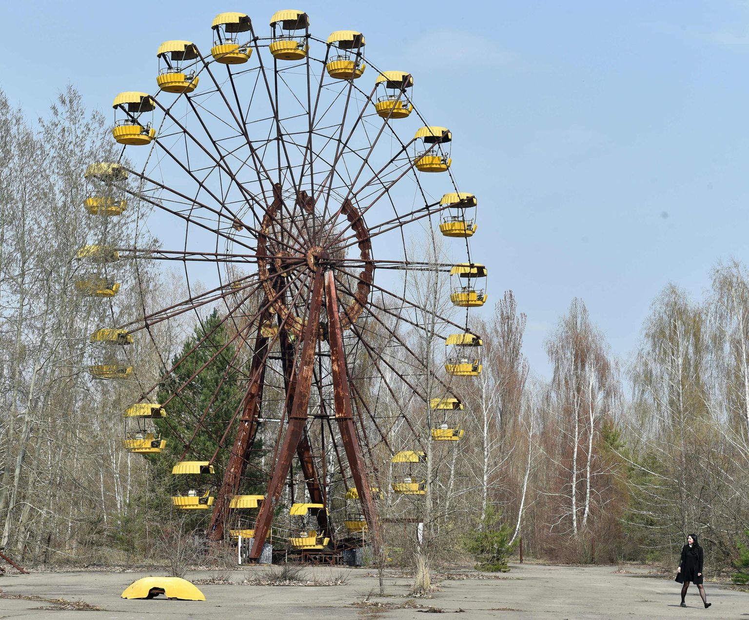 Город Припять, расположенный в двух км от Чернобыльской АЭС.