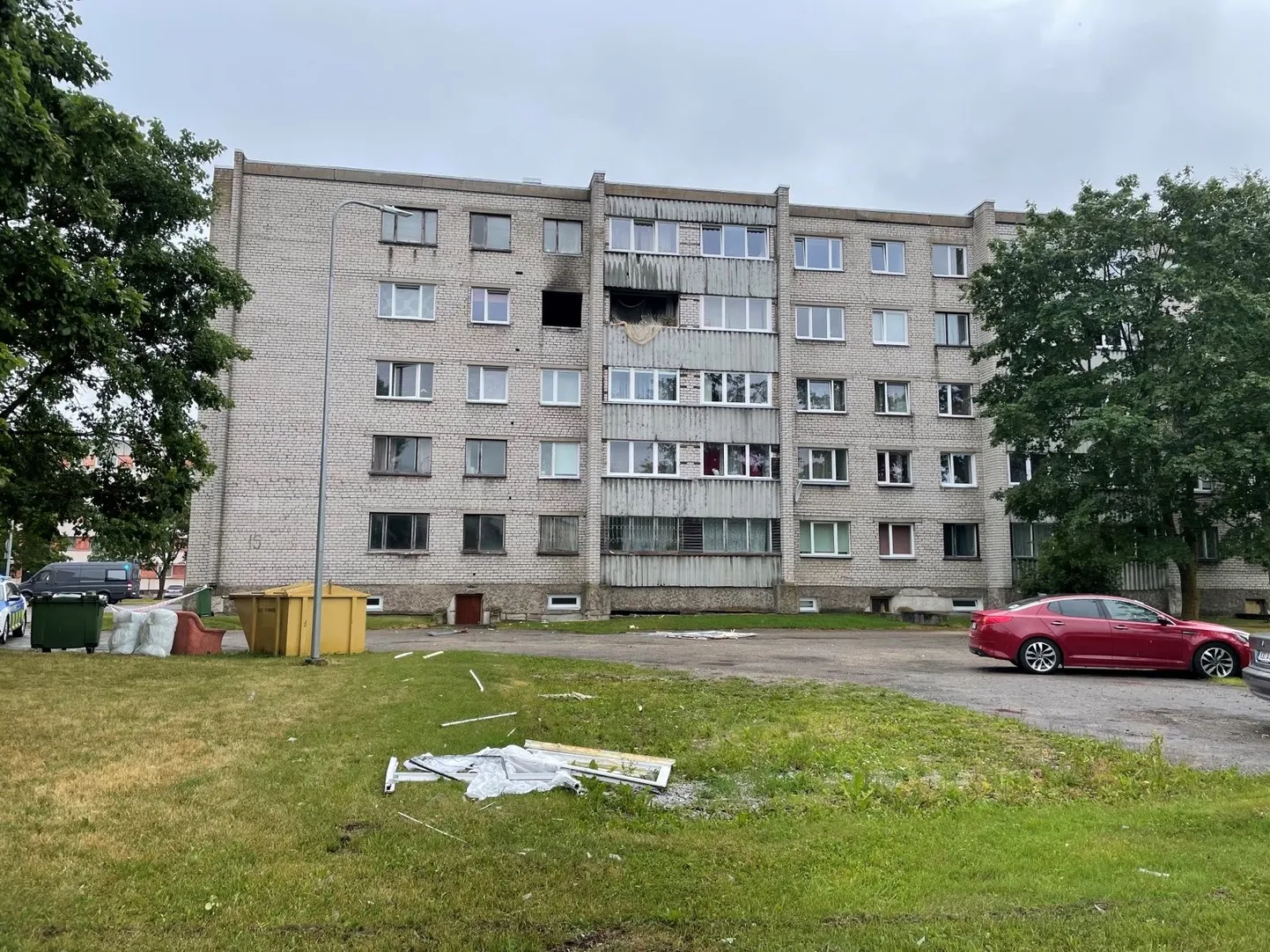 Жилой дом в Кивиыли, пострадавший от взрыва 14 июля 2022 года.